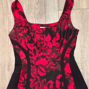 Cache Red and Black Dress